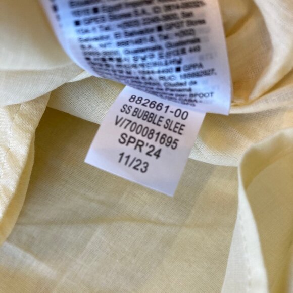 Banana Republic Livia Linen Mini Dress Small S PETITE Butter Yellow NEW - Picture 8 of 9